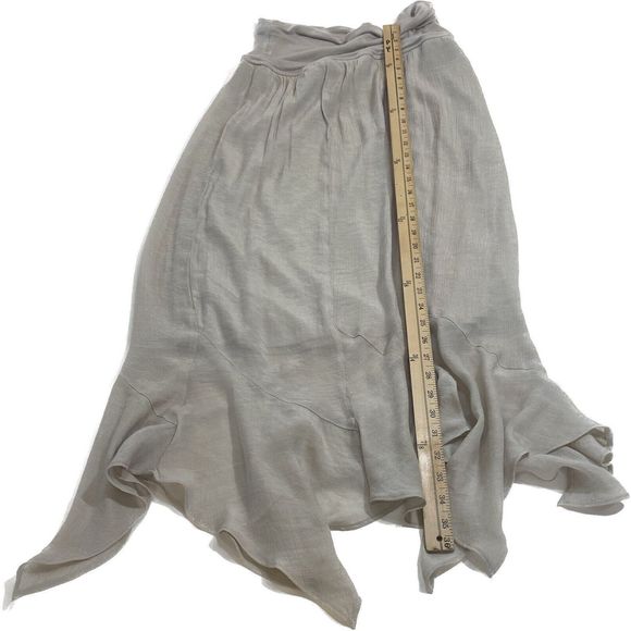 ABG Beige maxi skirt boho bohemian Women's Size Medium - Picture 3 of 8